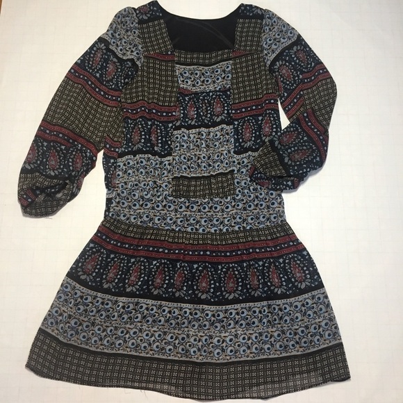 Boho print square neck mini dress - Picture 6 of 8